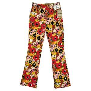Mother Mid Rise Smokin Double Flood Jean 24 Flowers Al Fresco NEW